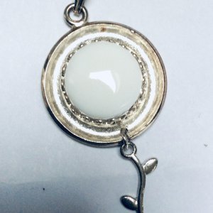 White agate, sterling silver